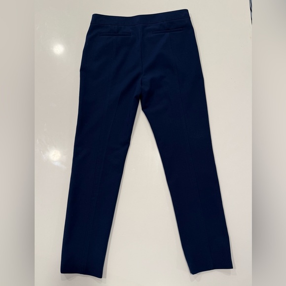 Tory Burch Navy Blue Trousers with Pintuck Detail - Picture 3 of 9